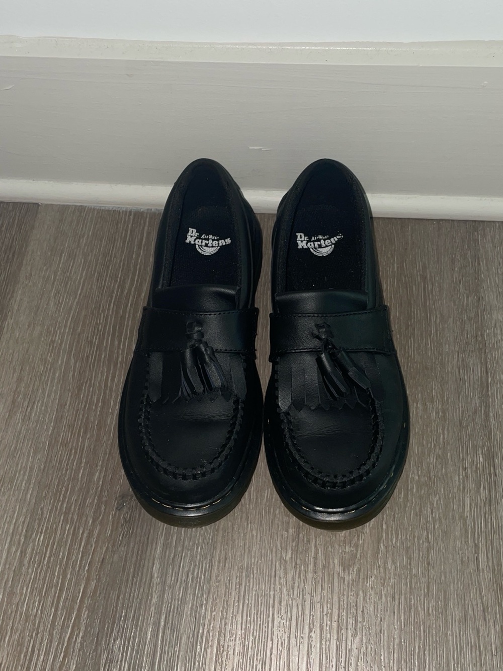 Dr. Martens Kids Black Tassel Penny Loafers